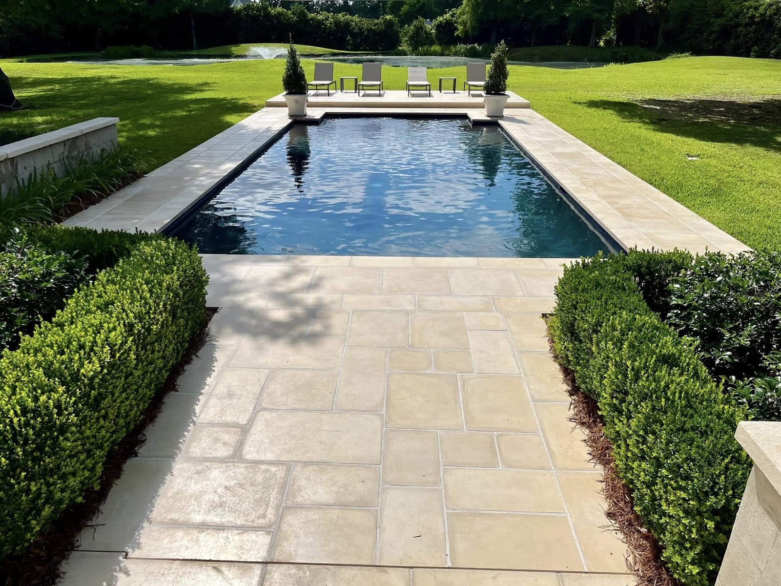 Intimate Lap Pool with Concrete Deck